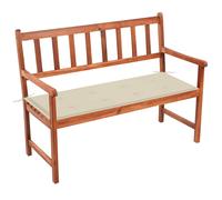 Bois d'Acacia Massif Banc de Jardin avec Coussin 120 cm Extérieur vidaXL