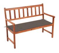 Bois d'Acacia Massif Banc de Jardin avec Coussin 120 cm Extérieur vidaXL