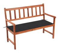 Bois d'Acacia Massif Banc de Jardin avec Coussin 120 cm Extérieur vidaXL