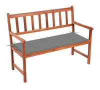 Bois d'Acacia Massif Banc de Jardin avec Coussin 120 cm Extérieur vidaXL