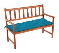 Bois d'Acacia Massif Banc de Jardin avec Coussin 120 cm Extérieur vidaXL