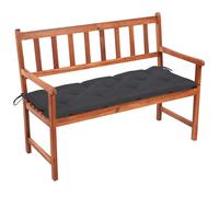 Bois d'Acacia Massif Banc de Jardin avec Coussin 120 cm Extérieur vidaXL