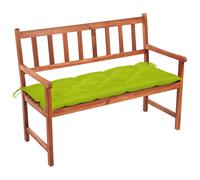 Bois d'Acacia Massif Banc de Jardin avec Coussin 120 cm Extérieur vidaXL