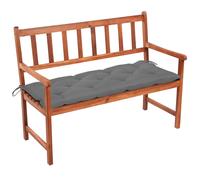 Bois d'Acacia Massif Banc de Jardin avec Coussin 120 cm Terrasse Patio vidaXL