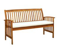 Tuinbank met kussen 147 cm massief acaciahout312134