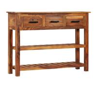 Bois d'Acacia Massif Buffet avec 3 Tiroirs 110x30x80 cm Armoire Meuble vidaXL