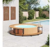Bois d'Acacia Massif Cadre de Spa 273x53 cm Enceinte Marche d'Entrée vidaXL
