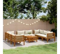 Bois d'Acacia Massif Canapé de Jardin à 4 Places avec Coussin Patio vidaXL