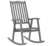 Bois d'Acacia Massif Chaise à Bascule Gris Fauteuil Jardin Extérieur vidaXL