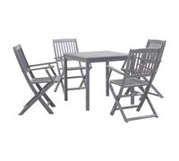 Vidaxl Mobilier À Dîner De Jardin 5 Pcs Bois D'acacia Massif Gris Gris