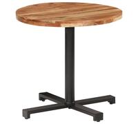 Vidaxl Table De Bistro Ronde ?80x75 Cm Bois D'acacia Massif