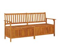 vidaXL Banc de rangement Bois d'acacia massif 120 cm avec porte et stockage