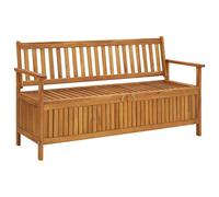Bois d'Acacia Solide Banc de Rangement de Jardin 148 cm Extérieur vidaXL