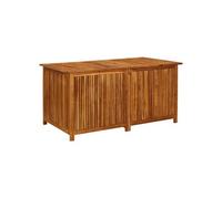 Bois d'Acacia Solide Boîte de Rangement de Jardin Banc de Stockage Boîte d'Oreillers Coussins Couverture Extérieur 150x80x75 cm
