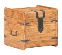 Bois d'Acacia Solide Coffre Boîte de Rangement Table de Chevet Armoire vidaXL