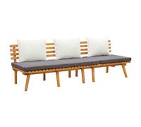 Bois d'Acacia Solide Lit de Repos de Jardin 200x65 cm Chaise Longue vidaXL