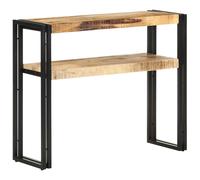 vidaXL – Table console – 150x30x75 cm – Bois d'acacia massif – Fer enduit de poudre – Classique