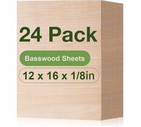 Bois de bassan 3mm ROBOTIME 24-Pack pour découpe Laser - 12 x 16 x 1/8 pouce