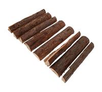 Bois de Bouleau Bûches Décoratives 8 Pièces Rustiques | Grain Unique, Usage Jardin et Foyer, Décor Saisonnier Hiver, Compatible Insert et Grill