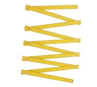 Bois de Bouleau Règle Pliante Dix Sections Précises 2 Mètres Double Face | Graduations Marquées, Déploiement Main, Usage pour Carreleurs et Menuisiers, Portable et Pratique