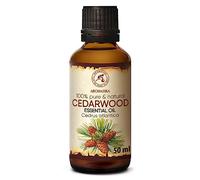 Bois de Cedre 50ml - 100% Pure & Naturelle Huile Essentielle - Cedrus Atlantica - Maroc pour Aromatherapie - Massage - Diffuseur - Lampe Aromatique - Cedarwood Essential Oil