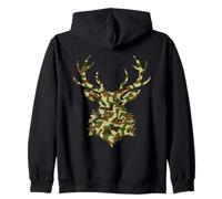 Bois de cerf Camouflage Hunter Outdoorsman Wildlife Sweat à Capuche