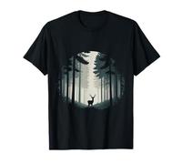 Bois de cerf Coucher de Soleil Chasse en Plein air Chasseur de cerf T-Shirt