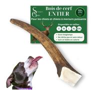 Bois de cerf pour Chien a Macher Entier Taille S Friandise pour Chiots et Chiens de Tout ges Jouet Mastication 1 pice