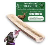 Bois de cerf pour Chien a Macher TRANCH Taille L Friandise pour Chiots et Chiens de Tout ges Jouet Mastication 1 pice