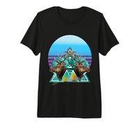 Bois de cerf symétrie Triangles géométriques Cercles Nature T-Shirt Haut de Gamme
