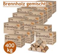 Bois de chauffage Mixte 400 kg Flameup Four Bois franc Bois tendre 25 cm flameup