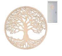 Bois de la forêt - Tableau d'art généalogique, signe du lignage de la nature | Forme circulaire de visualisation du symbole ancestral artisanal, figurine ornementale montée sur superf