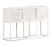 vidaXL Buffet 115x30x76 cm en bois de manguier massif Blanc G