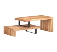 Bois de Manguier Massif Ensemble de Table Basse 2 pcs Table d'Appoint vidaXL