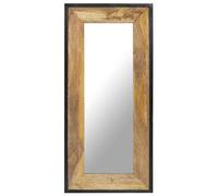 Bois de Manguier Massif Miroir 80x50 cm Maquillage Mural Couloir Maison vidaXL