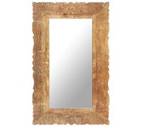 Bois de Manguier Massif Miroir 80x50 cm Mural Maquillage Couloir Salon vidaXL