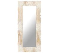 Bois de Manguier Massif Miroir 80x50 cm Mural Maquillage Couloir Salon vidaXL