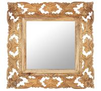 vidaXL Miroir sculpté à la main Marron 110x50 cm Bois de manguier