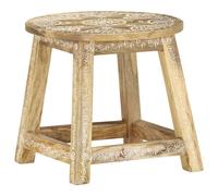 Bois de Manguier Massif Tabouret Peint à la Main Salon Café Maison vidaXL