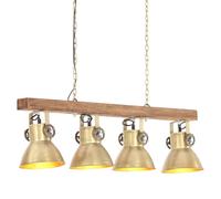 Bois de Manguier Plafonnier Industriel Laiton E27 Lampe Suspendue vidaXL