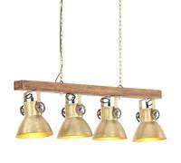 Bois de Manguier Plafonnier Industriel Laiton E27 Lampe Suspendue vidaXL