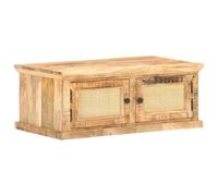 Bois de Manguier Table Basse Canne Naturelle Table d'Appoin Canapé vidaXL