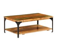 vidaXL Table basse et étagère 100x60x35 cm Bois de récupération solide