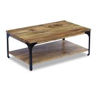 Bois de Manguier Table Basse Table d'Appoint Etagère Bout de Canapé vidaXL