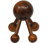 Bois de massage Rouleau de massage en bois dur - Travail manuel authentique - Deuserstab (14309 - Massage Igel (ca. 10 x 10 x 9 cm)