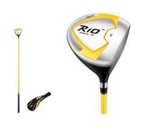 Bois de parcours n°1 pour enfants, garçons et filles avec manche en graphite et couvre-tête, club de golf d'entraînement junior, main droite, âgés de 3 à 12 ans (9 à 12 ans, jaune)