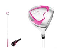 Bois de parcours n°1 pour enfants, garçons et filles avec manche en graphite et couvre-tête, club de golf d'entraînement junior, main droite, âgés de 3 à 12 ans (9 à 12 ans, rose)