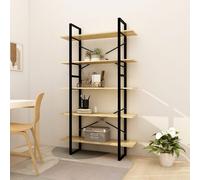 Bois de Pin Bibliothèque à 5 Niveaux 100x30x175 cm Etagère à Livres vidaXL
