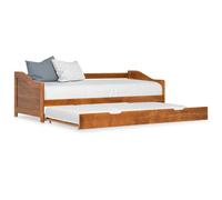 Bois de Pin Cadre de Lit Extensible Marron Foncé 90x200 cm Canapé-lit vidaXL