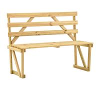 Bois de Pin Imprégné Banc de Jardin 120 cm Patio Terrasse Extérieur vidaXL